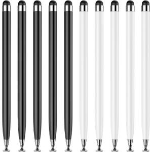 10 PCS Stylus Pen for Touchscreen, Lightweight 2 in 1 Dual-Tip Design, for Drawing, Note-Taking & Gaming, Stylus Pen for iPad, iPhone, Android Tablets Capacitive Touch Screen