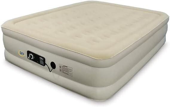 Serta Raised Air Mattress with Never Flat Pump | Size: Queen 18" | Luxury Inflatable Mattress - Built in Air Pump to Ensure a Good Night’s Rest | Heavy Duty Blow Up Mattress with Self Inflating Pump