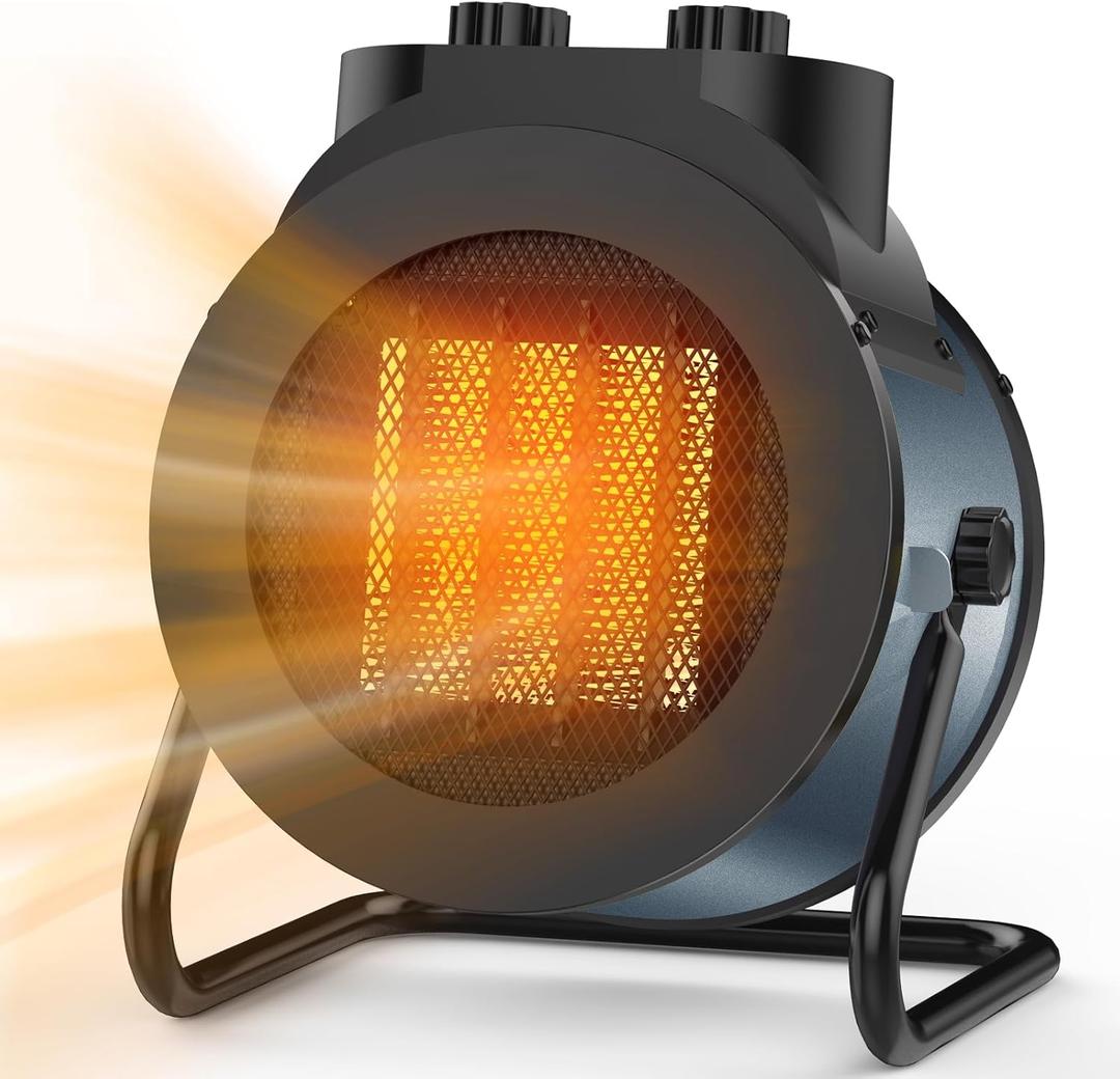 Elevoke Space Heaters for Indoor Use, 1500W PTC Electric Heater with 90Adjustable Angle, Fast Safety Heat, Small Portable Heater for Office Home (Blue)
