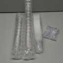 Whaline 100Pcs 5oz Dessert Cup Set with Spoons 50 pcs Clear Plastic Parfait Cup Mini Square Dessert Goblet Appetizer Cups 50 pcs Plastic Spoons for Fruit Ice Cream Cake Party Events Supplies