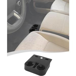Front Console Cup Holder Compatible with Ford F150/F250/F350/F450 2021-2025, Center Cup Holder Under Front Seat Bottom, Black