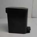 TIPGO Slim Bathroom Trash Can with Lid Soft Close, Step Pedal, 6 Liter / 1.6 Gallon Stainless Steel Trash Bin, Small Garbage Cans for Bedroom, Office, Kitchen (Matte Black)