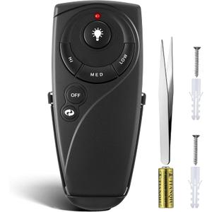 1 Pack Ceiling Fan Wireless Remote Control Compatible with Hampton Bay UC7083T, Replacement Ceiling Fan Remote with Battery, 3 Speed Wind Speed and Light On/Off - Wall Mount