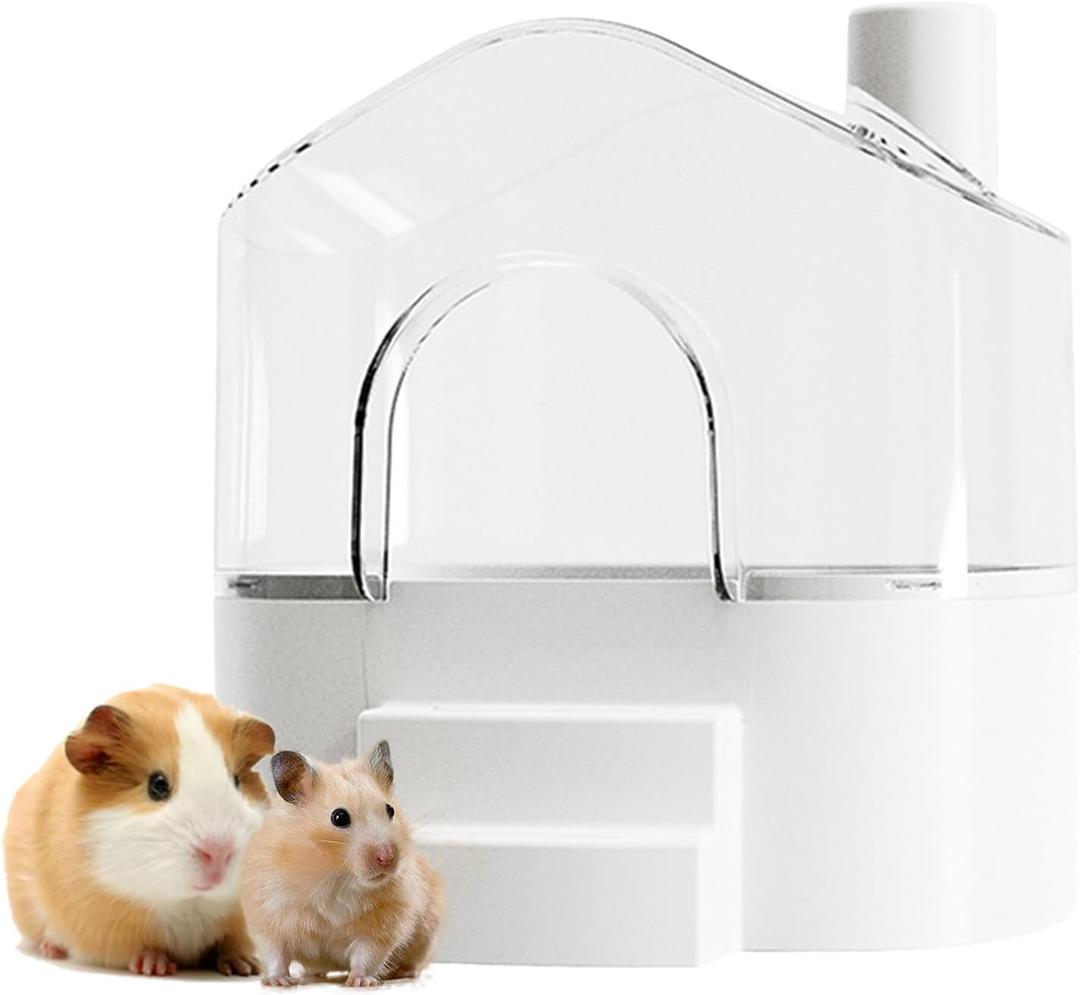 Hamster Sand Bath Container Box Large Space Hamster Bathtub Digging Sand Container for Pygmy Hamsters, Chinchilla, Rats, Mice, Gerbils, Other Small Animal (White)