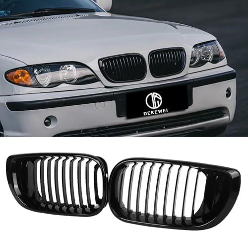 Amazon.com: DEKEWEI E46 Grille, Front Kidney Grill Compatible with BMW 3 Series 2002-2005 E46 4-Door 320i 325i 325xi 330i 330xi Single Slat Gloss Black Grill : Automotive