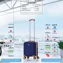 Flight Knight Carry On Suitcase 18x14x8" Hardside Built In TSA Lock & USB Port Lightweight Luggage Silent Double Spinner Wheels Maximum Underseat Carry-On Bag For American & United Approved Airlines