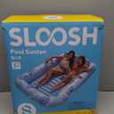 SLOOSH Inflatable Tanning Pool Lounger Float, 70" x 46" Pool Floats Adult with Pillow, 4 in 1 Suntan Tub Raft Floatie,Sunbathing Bed Lounge for Water Blow Up Kids Ball Pit Party Gifts, L-Blue