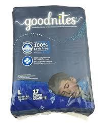 Pack of 2 GoodNites Bedtime Bedwetting Underwear for Boys Large 17 Count Nighttime Protect