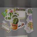 Decorably 77 Pcs Cutouts Cactus Birthday Bulletin Board with Borders, Succulent Themed Classroom Decorations, Classroom Decoration, School