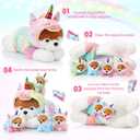 4 x Skylety 5 Pcs Dog Stuffed Animal Puppy Stuffed with Babies Inside 1 Big Mommy with 4 Mini Baby Cute Soft Toy for Children Birthday Party Adopt a Puppy Favor(Unicorn Puppies)