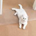 Uross Carpet Protector for Pets - Cat Scratch Guard Mat, Anti Scratch Under Door Guard, Easy to Cut Plastic, 3.6FT (Transparent)