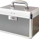 Medicine Storage Lock Box with Code Medium Grey Medication Combination Lock Case