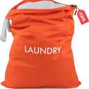 WiseBoy Laundry Bag, 23.6x35 inch Oversized Laundry Bags, Travel Laundry Bag Dirty Clothes Organizer, Nylon Wet Dry Storage Bag for College Dorm, Camping, Caravan, Orange