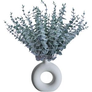 20pcs Artificial Eucalyptus Stems Realistic Fake Greenery Branches with Leaves for Flowers Bouquet Wedding Centerpieces Home Decor Farmhouse Christmas Easter Decor
