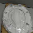1M Family Toilet Seat, Patented Slow Close & Quick Releasing Technology, Anti-Wiggling, Easy to Install and Clean, Standard Elongated with Toddler Seat Built In (1 Piece)