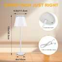 Table Lamp Touch Rechargeable Lamps: 3 Colors Stepless Dimming 5000mAh Rechargeable Battery 4 Timing IP54 Waterproof for Bedside Room (A, 1)