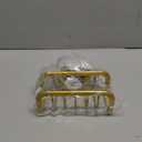 TAILI Sponge Holder for Kitchen Sink with Strong Suction Cup, Rustproof Aluminum Sink Caddy for Sponges, Removable Sponge Holder, Dish Brush for Scraper - Gold