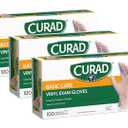 Curad - CURVT3RH Basic Care Vinyl Disposable Exam Gloves, Large (Pack of 300)