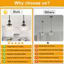Modern Pendant Lights Kitchen Island, Matte Black Pendant Light Fixtures with 10" Clear Hammered Glass Shade, Industrial Hanging Pendant Lights Fixture for Kitchen Island Dining Room Bedroom Entryway