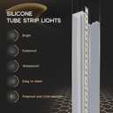 LED Strip Lights Warm White 3000K,98.4ft 110-120V Neon Rope Lights,Flexible Silicone Outdoor Waterproof Neon Strip Lights for Bedroom,Mirror,Kitchen Cabinet, Living Room,Halloween Decor