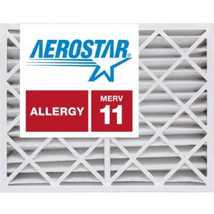 Aerostar 20x25x4 Slim (19 1/2" x 24 1/2" x 3 3/4") MERV 11, Allergen Protection Air Filter, 20x25x4 Slim, Box of 3, USA