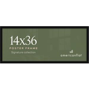 Americanflat 14x36 Picture Frame - Engineered Wood - Black