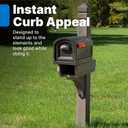 Step2 Lakewood Mailbox and Post Kit, Standard Size, Weather-Resistant Resin, Magnetic Door, Newspaper Holder, Black/Brown