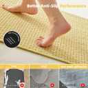 TYUU Large Bathroom Rugs Non Slip Washable Bath Rugs Super Absorbent Bathroom Rug Thin Quick Dry Low Pile Bath Mats, Yellow 36"x60"