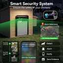 Automatic Chicken Coop Door with Camera, Solar Powered Smart Chicken Door with WiFi App Control, 1080P HD Night Vision, 5000 mAh Battery, Anti-Pinch Safety, Smart Alerts, Space-Saving Roll-Up Design