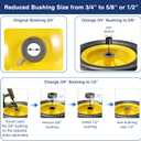 MaxAuto 11x4.00-5 Lawn Mower Tires, 11x4-5 wheel and tire, 11x4x5 Front Smooth Flat Free Tire Assembly Compatible with John Deere/Cub Cadet, 3.4"-5" Centered Hub 3/4" Bushings, 2 Pack