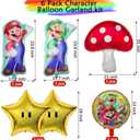 Mario Birthday Party Supplies, 133Pcs Balloons Arch Garland Kit, Assorted Latex Foil Balloons for Mario Birthday Party Decorations