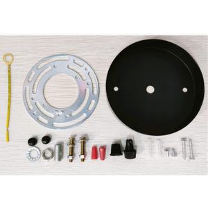 Chrasy 4.72 Inches Ceiling Canopy Light Kit Ceiling Plate Cover 3 Holes with Hardwares and Universal Light Circle Crossbar Plate for Pendant Lighting or Chandelier- Black 12cm (Black-Type A)