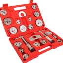 Heavy Duty Disc Brake Caliper Compression Tool Kit and Piston Wind Back Tool with Case for Brake Pad Replacement Reset, Professional Car Brake Caliper Compression Universal Tool Set, 23pcs