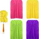 Reusable Duster Refill Compitable with Swiffer Duster - Washable Heavy Duty Dusters Refills 360 for Swiffer Duster Handle & Super Extender Handle, 4 Pack
