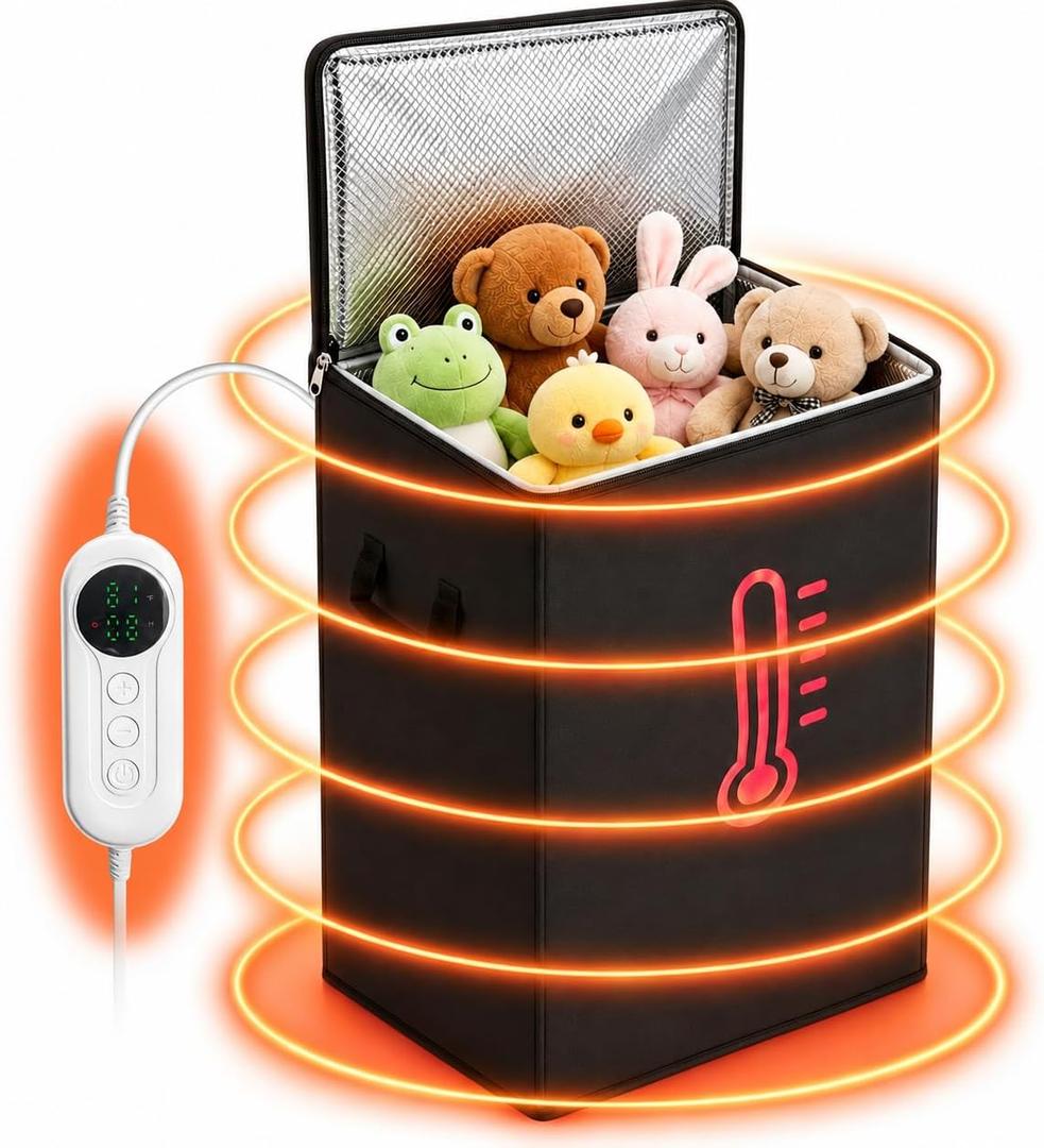 Portable High-Temperature Heating Chamber with Timer & Thermometer, 360° Even Heating System for Luggage, Clothes, Bedding & Household Items