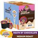 Crazy Cups Flavored Coffee for Keurig K-Cup Machines, Death by Chocolate, Hot or Iced Coffee, 22 Single Serve, Recyclable Pods (EXP 12/11/27)