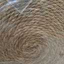 Round Woven Placemats Set of 8, 13.7 Inch Boho Farmhouse Rattan Placemats Rustic Braided Wicker Table Place Mats Chargers for Dinner Plates