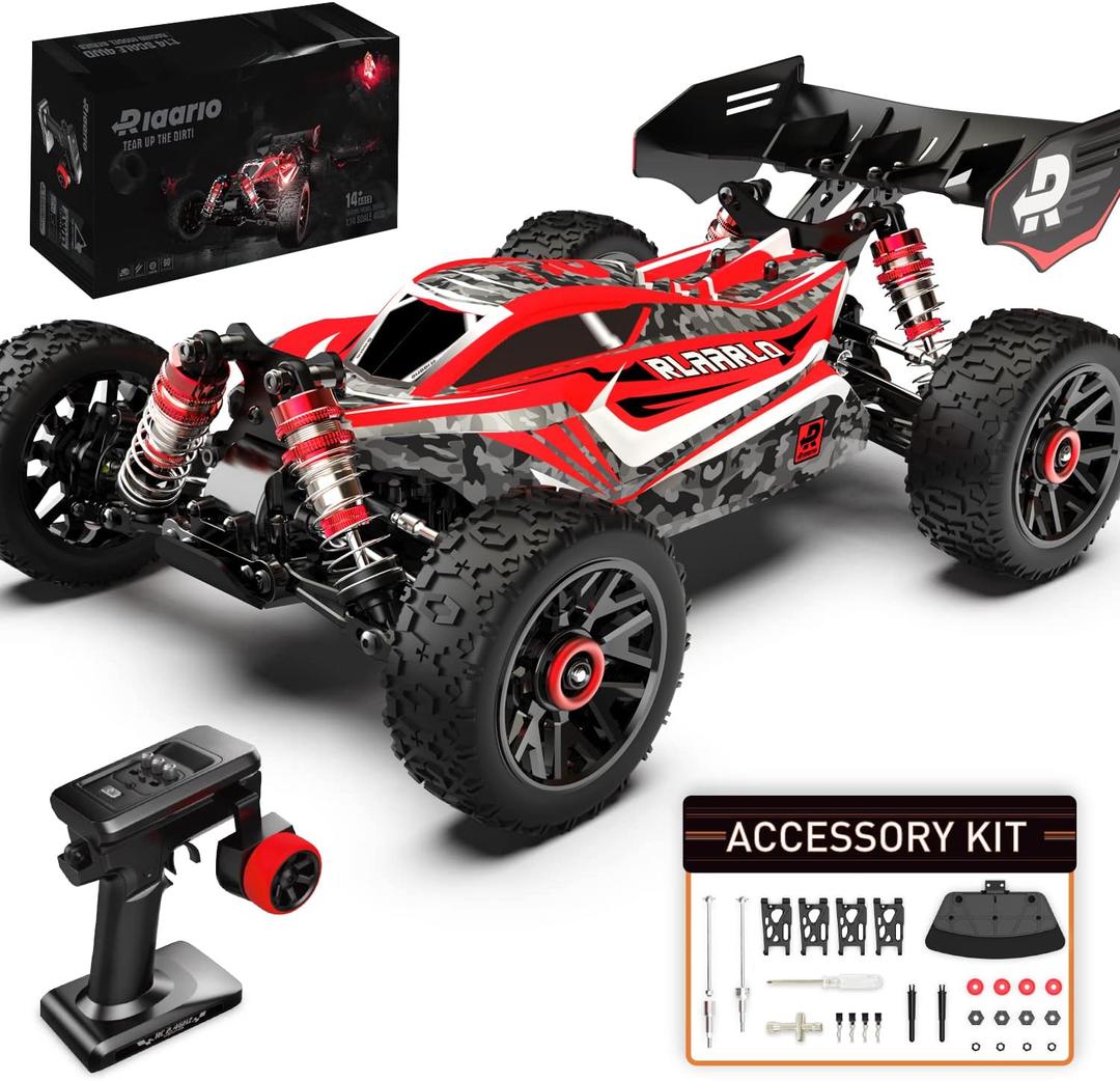 CROBOLL 1:14 Fast RC Cars for Adults 70+KMH Hobby RC Truck, 4WD Remote Control Car Off-Road Racing Buggy, Electric Vehicle Toy for Adults Kids with Oil-Filled Shock Absorbers