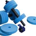 Aquatic Exercise Dumbbells Water Dumbbell Pool Resistance Aquatic Fitness Barbells with 16 High-Density EVA Foam Pool Weights Dumbbells, Can be quickly disassembled