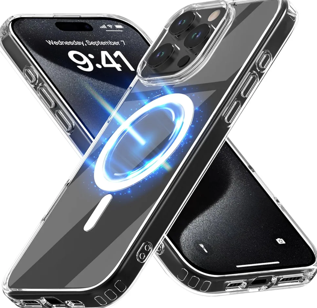 KOQQQ Compatible with iPhone 16 Pro Case, Built for MagSafe, Crystal Clear Not Yellowing, Military Grade Drop Protection, Scratch-Resistant Back, Magnetic Case for 16 Pro (2024) 3 Pack