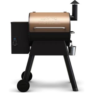 Traeger Grills Pro 22 Wood Pellet Grill & Smoker, Electric Pellet Smoker Grill Combo, 6-in-1 BBQ Versatility, 572 sq. in. Grilling Capacity, Meat Probe, 450 Degree Max Temperature, 18LB Hopper, Bronze