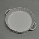 102in Deep Ceramic Pie Pan with Handles for Pie Quiche Tart Baking. Easy to grip, Lead-Free. Casserole Lasagna Dish for Thanksgiving Christmas Wedding Gift. Microwave, Dishwasher, Oven Safe