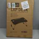 23.4" Foldable Lap Desk Bed Table with Cup Holder Tray Black