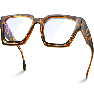 livho Oversized Blue Light Blocking Glasses for Woman  Rectangle Fashion Glasses for Computer, Chic Preppy Frame