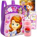 Disney Sofia the First Preschool Backpack Toddler (11") Travel Set with Coloring Book and Stickers