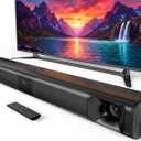Sound Bar for Smart TV, 80W 2.0 Channel Surround Sound System | 2-in-1 Detachable Soundbar, Dual Woofers & Silk Tweeters, Bluetooth5.3/ARC/AUX/Optical, Home Theater Speaker