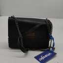 Wrangler Flap Crossbody Purse for Women Shoulder Bag Vintage Wallets with Chain Strap (Jet Black)