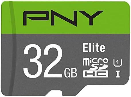 PNY 32GB Elite Class 10 U1 microSDHC Flash Memory Card - 100MB/s Read, Class 10, U1, Full HD, UHS-I, Micro SD (Pack of 1)