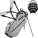 LOVACE 14 Way Golf Stand Bag, Lightweight Golf Bag with Stand for Men and Women (Gray) 8.7"L x 11"W x 35"H