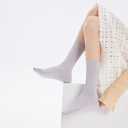 Women's Cotton Crew Socks (6 Pairs) - Soft Breathable Mid-Calf Socks, All-Season Comfort for Casual & Dress Sock(Grey purple2/Rose pink2/Taro purple2)